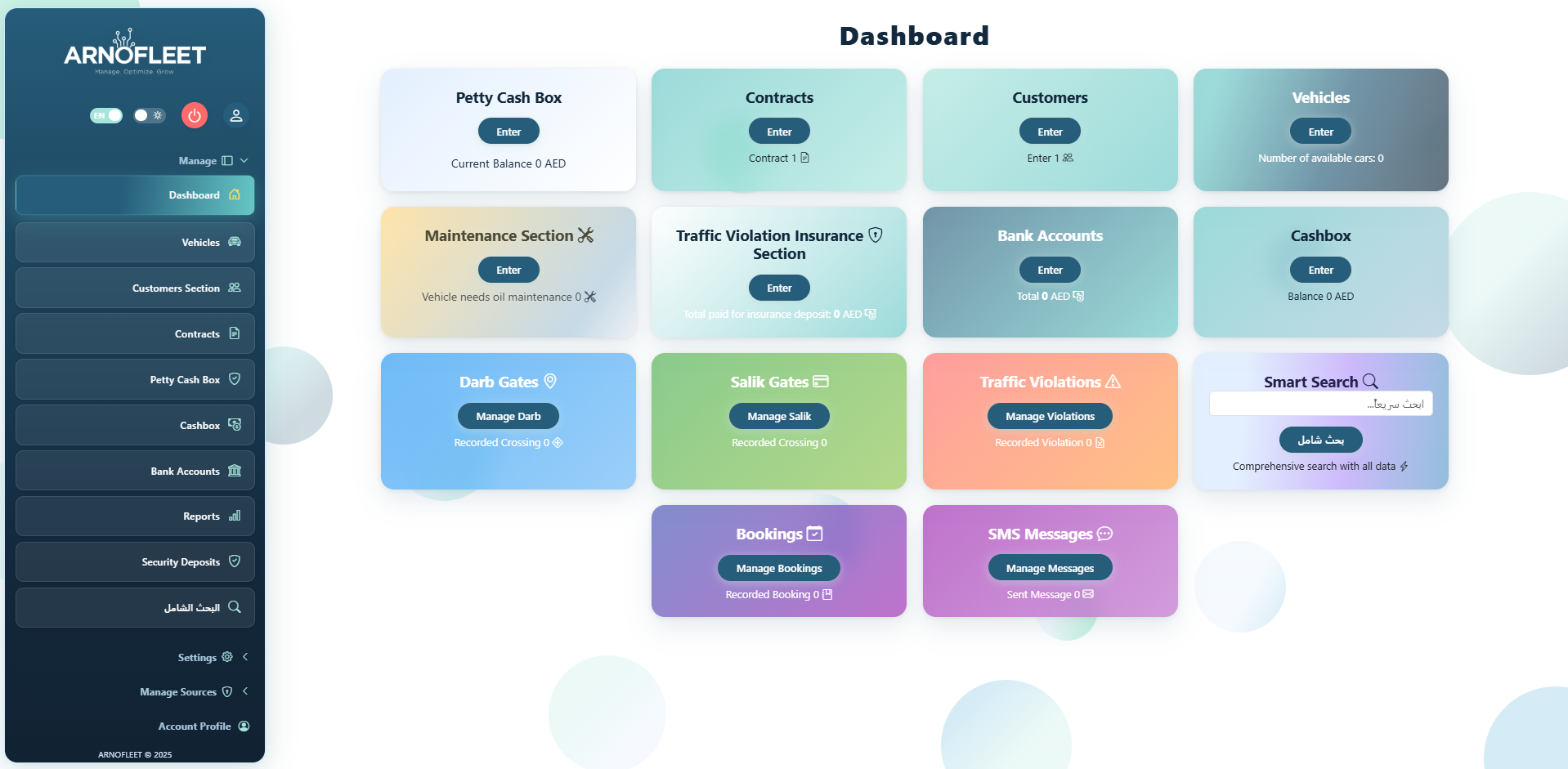 ARNOFLEET English Interface